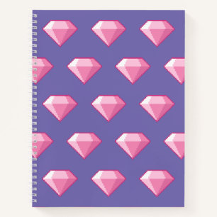 Pink Pixel Diamond Notebook