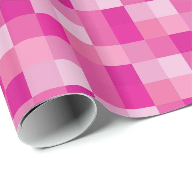 Pink Pixelated Pattern Wrapping Paper (Roll Corner)