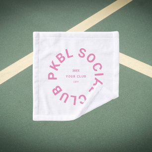 Pink PKBL Social Club Pickleball Face  Wash Cloth