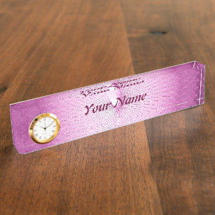 Pink Plafond Nameplate