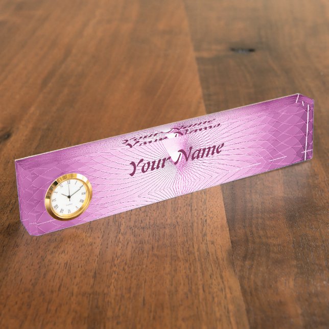 Pink Plafond Nameplate (Side)
