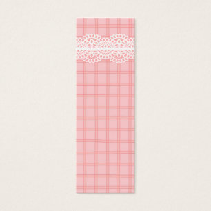 Pink Plaid and Lace Gift Tag