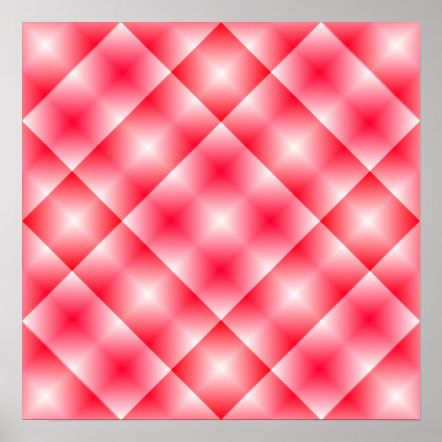 Pink Plaid Background Poster (Front)
