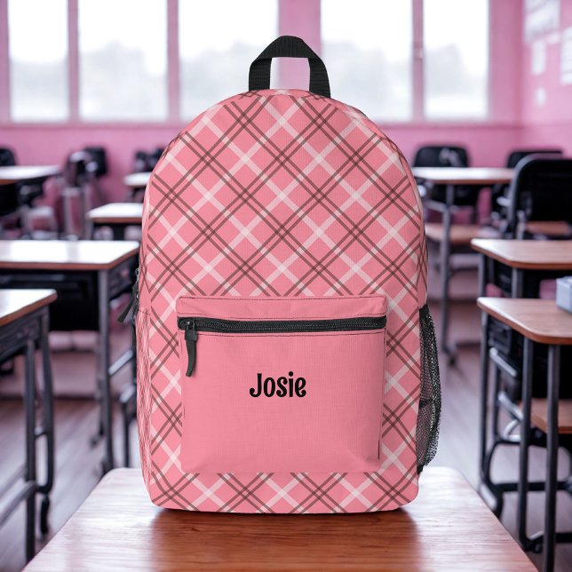 Pink Plaid Backpack (Creator Uploaded)