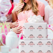 Pink Plaid Cute Airplane Girl Name Personalized