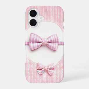 Pink Plaid - Cute Bow Tie Phone Case