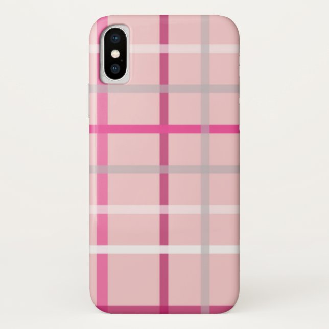 Pink Plaid iPhone / iPad case (Back)