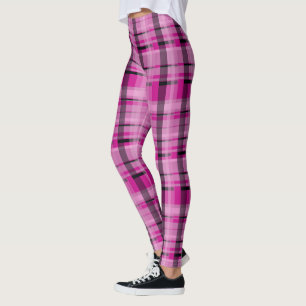Pink Plaid Leggings