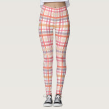 Pink Plaid Leggings – Stylish Women’s Workout Gear