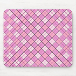 Pink Plaid Mousepad