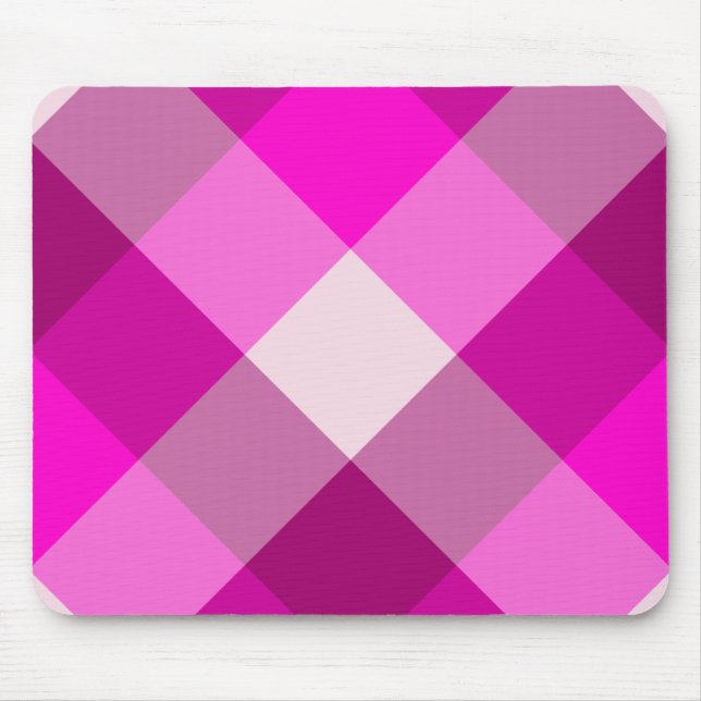 Pink Plaid Mousepad (Front)