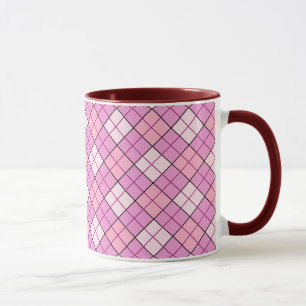 Pink Plaid Mug