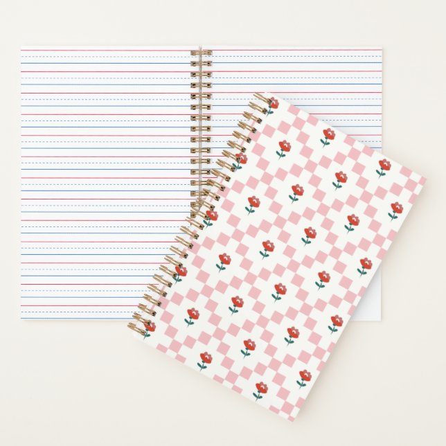 Pink plaid notebook (Inside)