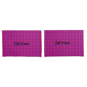 Pink Plaid Pillowcases HAMbyWG