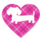 Pink Plaid Pink Dachshund Envelope Labels