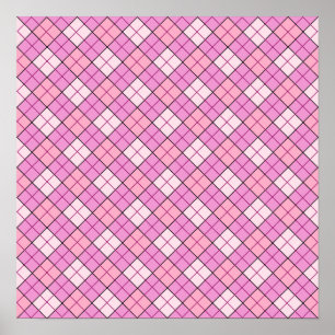 Pink Plaid Poster