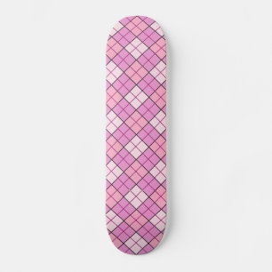 Pink Plaid Skateboard