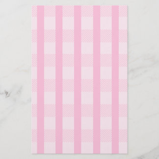Pink Plaid Stationery