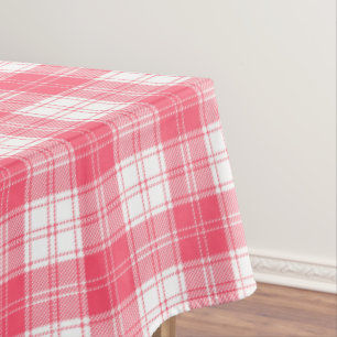 Pink Plaid  Tablecloth