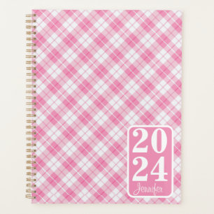 Pink Plaid with the name Planner