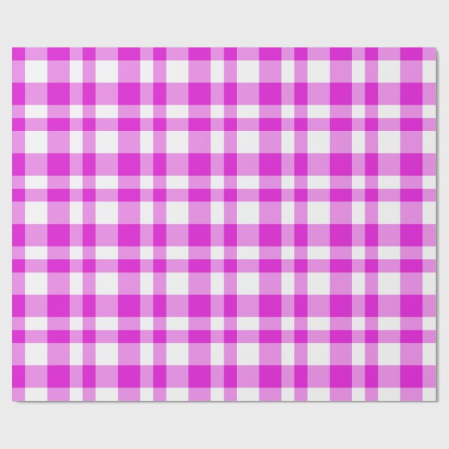 Pink Plaid Wrapping Paper (Flat)