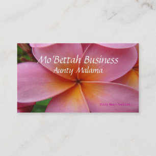 Pink Plumeria business cards
