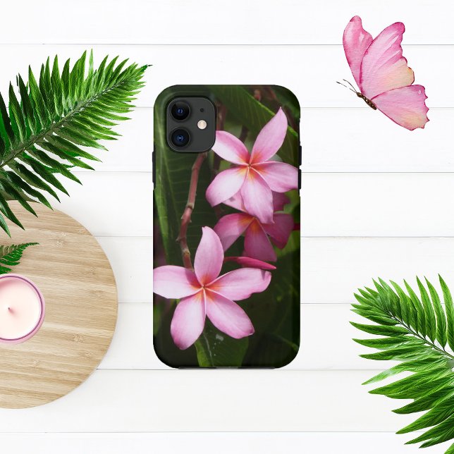 Pink Plumeria Flowers Case-Mate iPhone Case (Creator Uploaded)