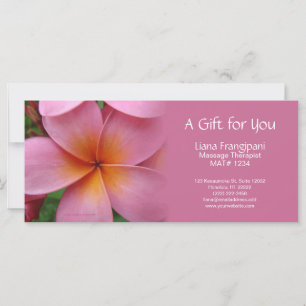Pink Plumeria Massage or Spa Gift Certificates