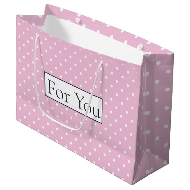 Pink Poker Pattern For You Large Gift Bag (Front Angled)