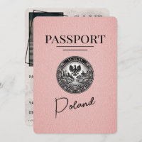 Pink Poland Passport Save The Date