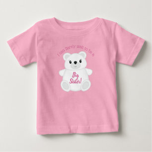 Pink Polar Bear Baby Shower Baby T-Shirt