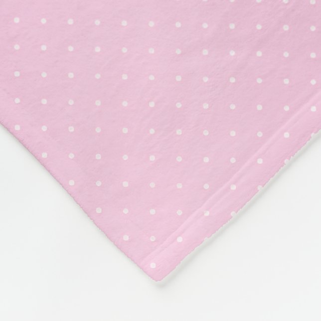  Pink Polka Bliss Fleece Blanket (Corner)