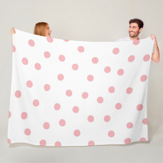 Pink Polka Delight Fleece Blanket