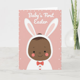 Pink Polka Dot Baby Card