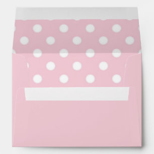 Pink Polka Dot Baby Shower Envelope