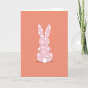 Pink Polka Dot Bunny Card