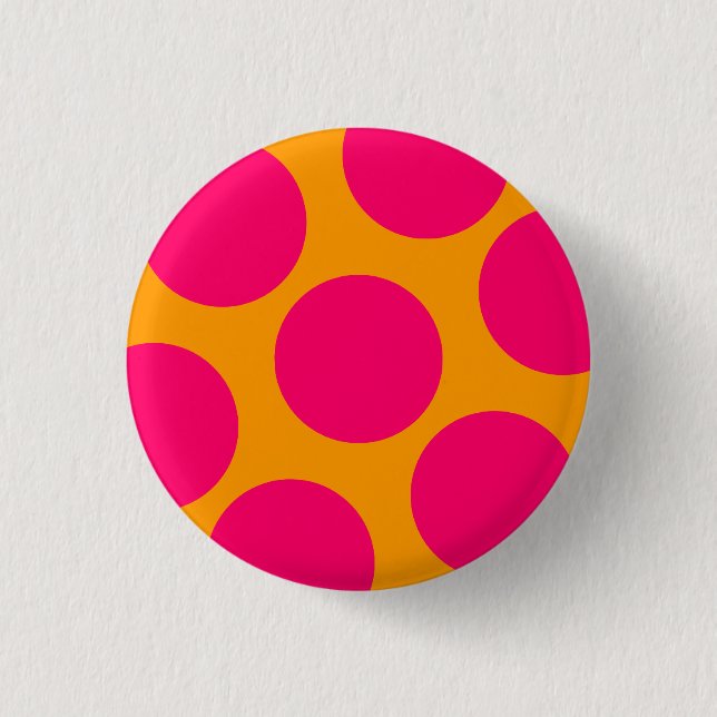 Pink Polka Dot Button (Front)