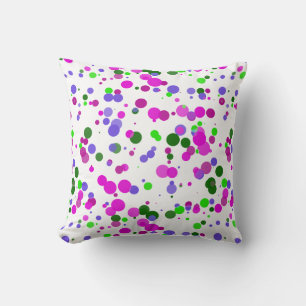 Pink Polka Dot Confetti Cushion