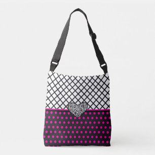Pink Polka Dot Crossbody Bag
