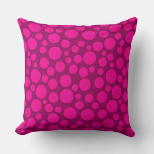 Pink polka dot cushion