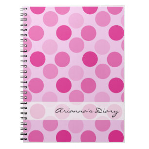 Pink Polka Dot Diary Notebook