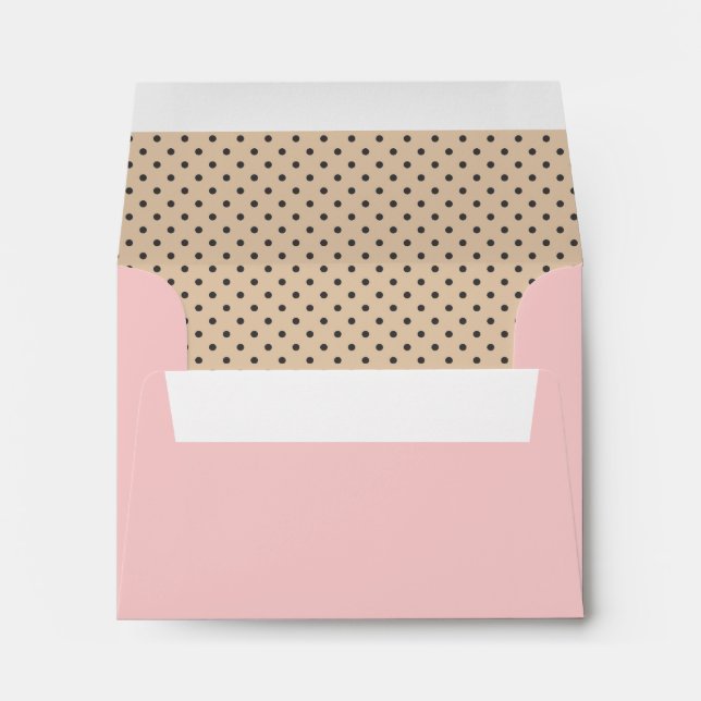 Pink, polka dot envelope (Back (Bottom))