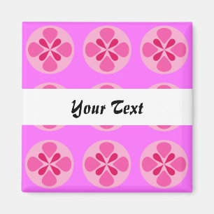 Pink polka dot geometric seamless pattern magnet