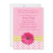 Pink Polka Dot Gerber Daisy Baby Shower Invitation