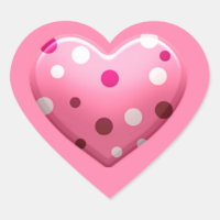 Pink Polka Dot Heart Baby Girl Shower Cute