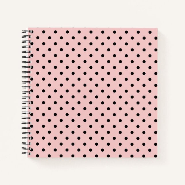 Pink, polka dot notebook (Front)