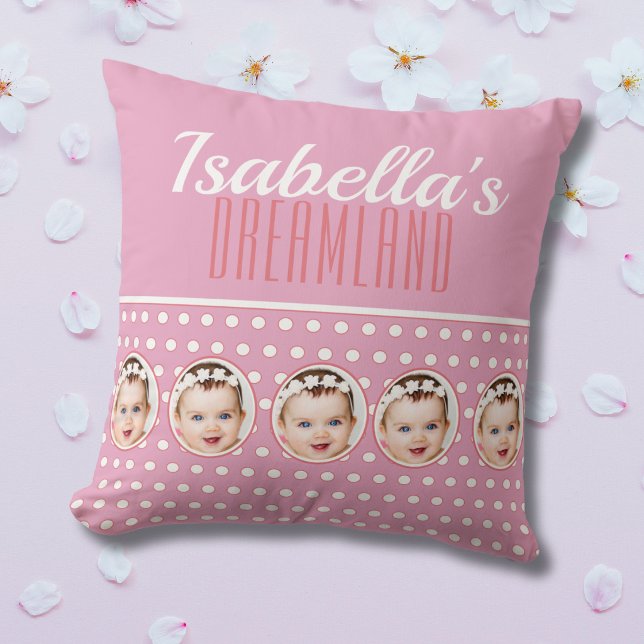 Pink Polka Dot Nursery Gift Cushion (Creator Uploaded)