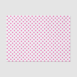 Pink Polka Dot on White Tissue Paper