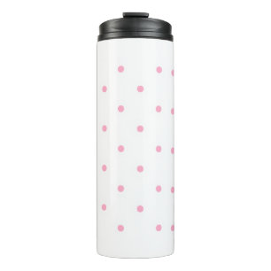 Pink Polka Dot Pattern – Minimal Cute Aesthetic Thermal Tumbler