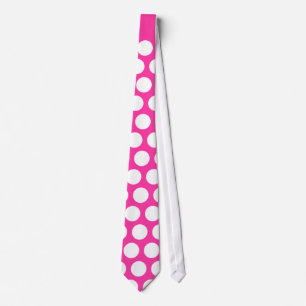 pink polka dot pattern tie